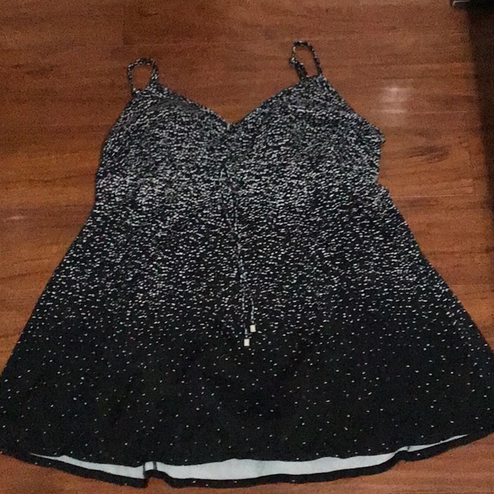 A plus size women’s swim suit.